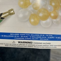 LARGE 32-Balloon Cascade Kit CHEERS 321 Party! 31-inch Foil Balloon & 32 Asst