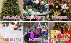 Allgala Turquoise Tinsel Garland, 50 Feet Christmas Metallic Foil Tinsel Garland