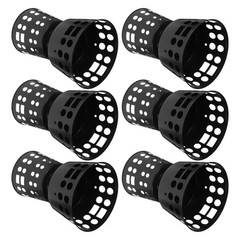 6Pcs Durable Black Plastic Bouquet Holders Floral Sleeve for Wedding and Events