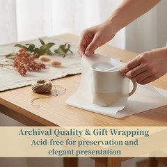 2 Rolls White Wet Strength Tissue Paper Vellum Tear Resistant 14.9×511