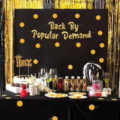 Pre-Strung Back By Popular Demand Gold Glitter Banner – Welcome Small,