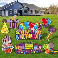 Reusable 8 Pack Birthday Yard Signs – Cheerful Decorations for Any Celebration