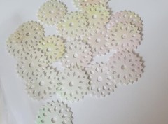 CraftbudyUS 100pcs x29mm AB White Circle Design for Table Confetti/Craft