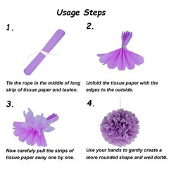 Birthday Decorations – Happy Banner Bunting With Tissue Paper Pom Poms and Ha…