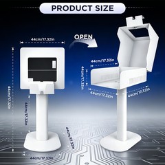 Portable Photo Booth Stand w/ RGB Ring Light & Printer Shelf for Wedding Party