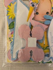Beistle Baby Shower Decorama 11pc Set Vintage 70s Honeycomb Tissue Paper Retro