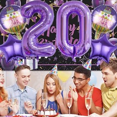 16th Birthday Decorations Party Supplies,15 Pcs 40inch Number 16 Purple Ballo…