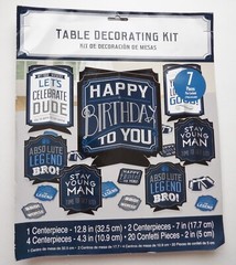 Male Birthday Big Decorating Lot Includes Table & Wall Decor & Photo Props Kit