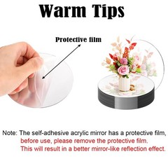 12PCS Round Mirror Plates for Centerpieces, Mirror Trays 12inch Flat Circle M…