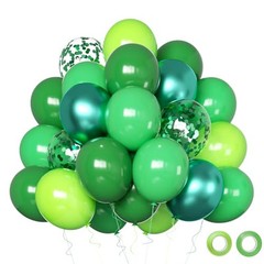 Green Balloons, 50pcs 12 Inch Different Shades Dark Green Emerald Green Lime