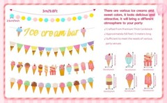Ice Cream Decorations Bar Banner Party Supplies Sign for Birthday Decor Shower