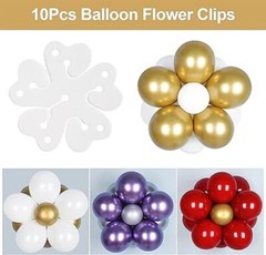 Reusable Balloon Decoration Accessories Combo of Flower Clips Glue Dot Tape and