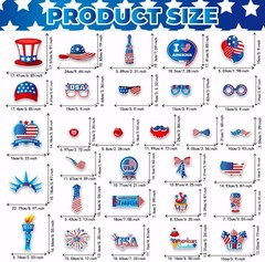 Independence Day Photo Booth Props with Sticks,Photo Booth Props,Patriotic