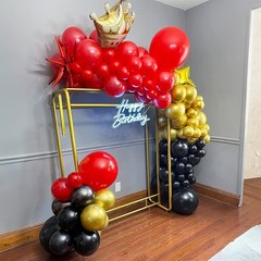 Red and Black Balloon, 60 Packs 12 Inch Red Black and Gold Balloon, Black Red Ba