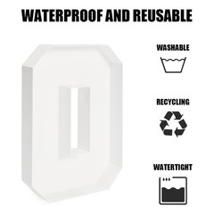 10 Inch Plastic Fillable Number 0 Charcuterie Washable Sweet Food Box White