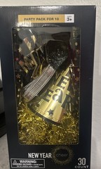 New Years Party Pack Contains 30 Count, 10 Leis, 5 Hats, 5 Tiaras & 10 Horns NEW
