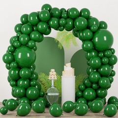 90-Pack Dark Green Balloons – 18/12/10/5 Inch Garland Kit for All Occasions