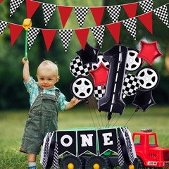 33Ft Racing Car Party Decorations Race 5 x 7 inches, red,black,white