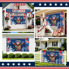 250 Years America Anniversary Backdrop Banner 48X71 Inch, 1776-2026 Semiquincent