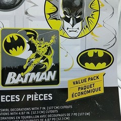Batman Birthday Party Decorations Danglers Classic DC Comics Logo Pack of 12 NEW