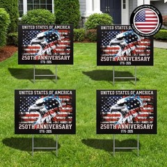12×17 Inch Patriotic Yard Decorations – 4th of July & 250th Anniversary Signs