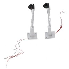 HO Scale Model Railroad Two-lights Searchlight Signal Fine Metal Cabinet #05