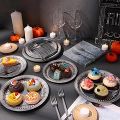 Complete 96 Pcs Medieval-Themed Party Pack – Plates, Napkins & Plastic Forks