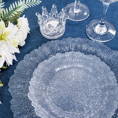 U-QE 60 Pieces Clear Plastic Plates for Party – Disposable & Reusable – Reef …