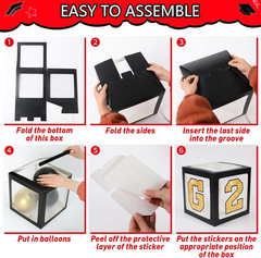 Graduation Decorations 2026, Red Black Graduation Party Decorations 123Pcs Ballo