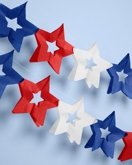 10ft Red, White & Blue Paper Star Banner Set of 2 for Patriotic Celebrations