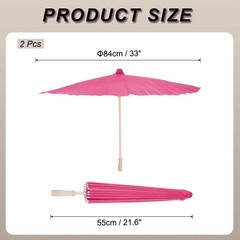 MECCANIXITY 2 Pcs Paper Umbrellas, 33″ DIY Oiled Paper Painting Umbrellas for…