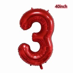 Firefighter Party Decorations Balloons,Fire Truck Balloons Number 3 Red， Fire…