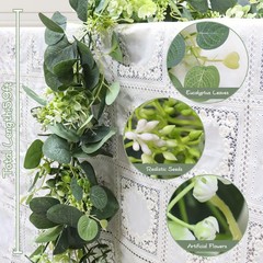 MAKHOT 5.9FT Eucalyptus Garland, Artificial Greenery Garland Green-1pcs