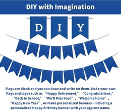 Unique Custom Blue Party Banner Kit – Perfect for Anniversaries & Birthdays