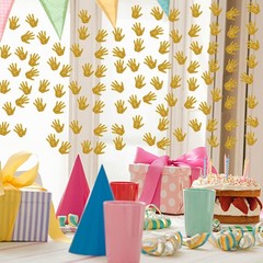 Set of 100 High Five Confetti, Gold Glitter High Five Paper Scatter, Baby Theme