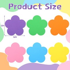 48 Pcs 6 Inch Large Foam Flower Cutouts Colorful Shape Spring Classroom Decor