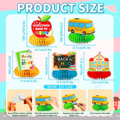 Back to School Decorations Set, NO-DIY Glitter Happy First Day of School Banner,