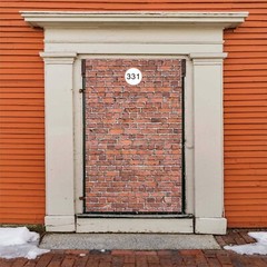 Brick Wall Backdrop,78.7″x 49.2″ Inch Door Curtain, Wizard Birthday Party Sup…