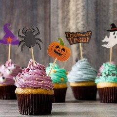 Durable 60 Count Halloween Cupcake Toppers – Perfect for Spooky Celebrations