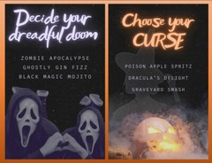 Halloween Party Menu Digital Template Printable Editable Custom Menu Template