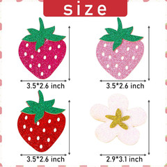 Strawberry Centerpiece Sticks Glitter Strawberry Party Decorations 12Pcs Centerp