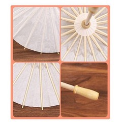 8PCS Parasol Wedding Umbrella Party Favor 60cm Bamboo Umbrellas for Bridal1648