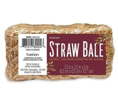 Mini 5″ x 2.5″ Natural Straw Hay Bale Centerpiece Fall Country Accent Decor #821