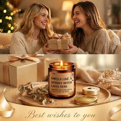Funny Halloween Scented Candles – Spooky Goth Gifts for Women & Friends