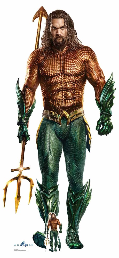 Aquaman Official Cardboard Cutout with FREE Mini DC Comics Jason Momoa