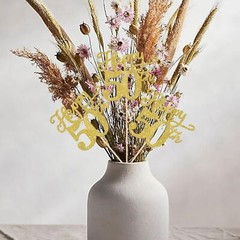 12 Pack Happy 50th Birthday Centerpiece Sticks Double Sided Gold Glitter 50th…