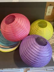 21 Colorful Paper Lanterns Multi-Color Chinese/Japanese Hanging round 12 Inches