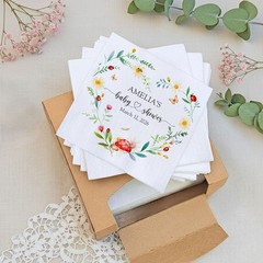 Personalized Ladybug Baby Shower Napkins Garden Party Decor SATTNA0706