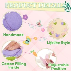 Spring Felt Garland Easter Decorations for Home 4.9 ft Felt Tulip Flower Butt…