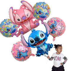 6 Lilo and Stitch pink balloon party birthday supplies decoration happy theme